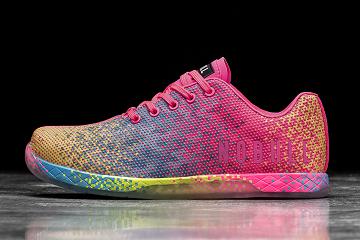 Pink Nobull Neon Pink Glitch Men's Trainers | CA Q1375M